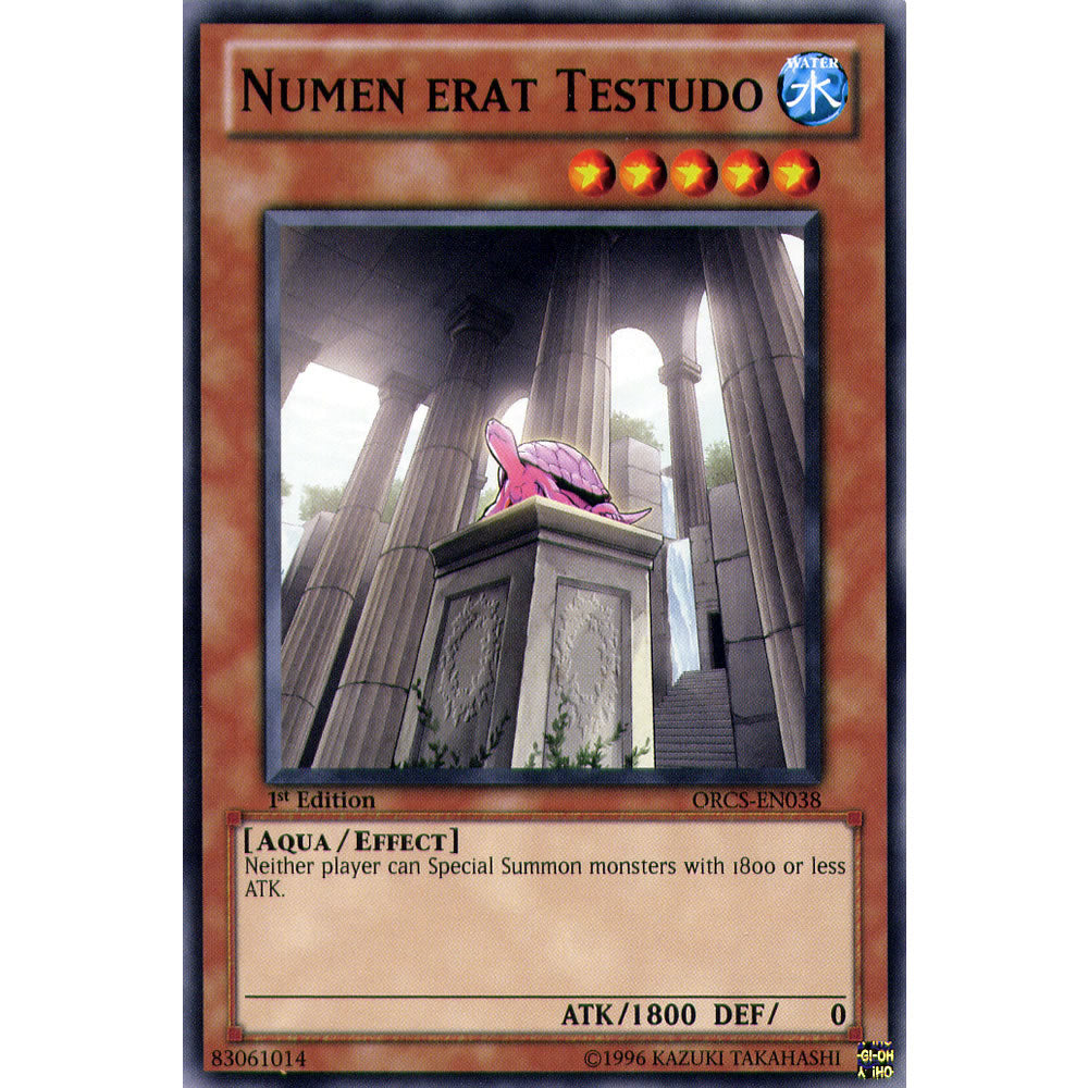 Numen erat Testudo ORCS-EN038 Yu-Gi-Oh! Card from the Order of Chaos Set