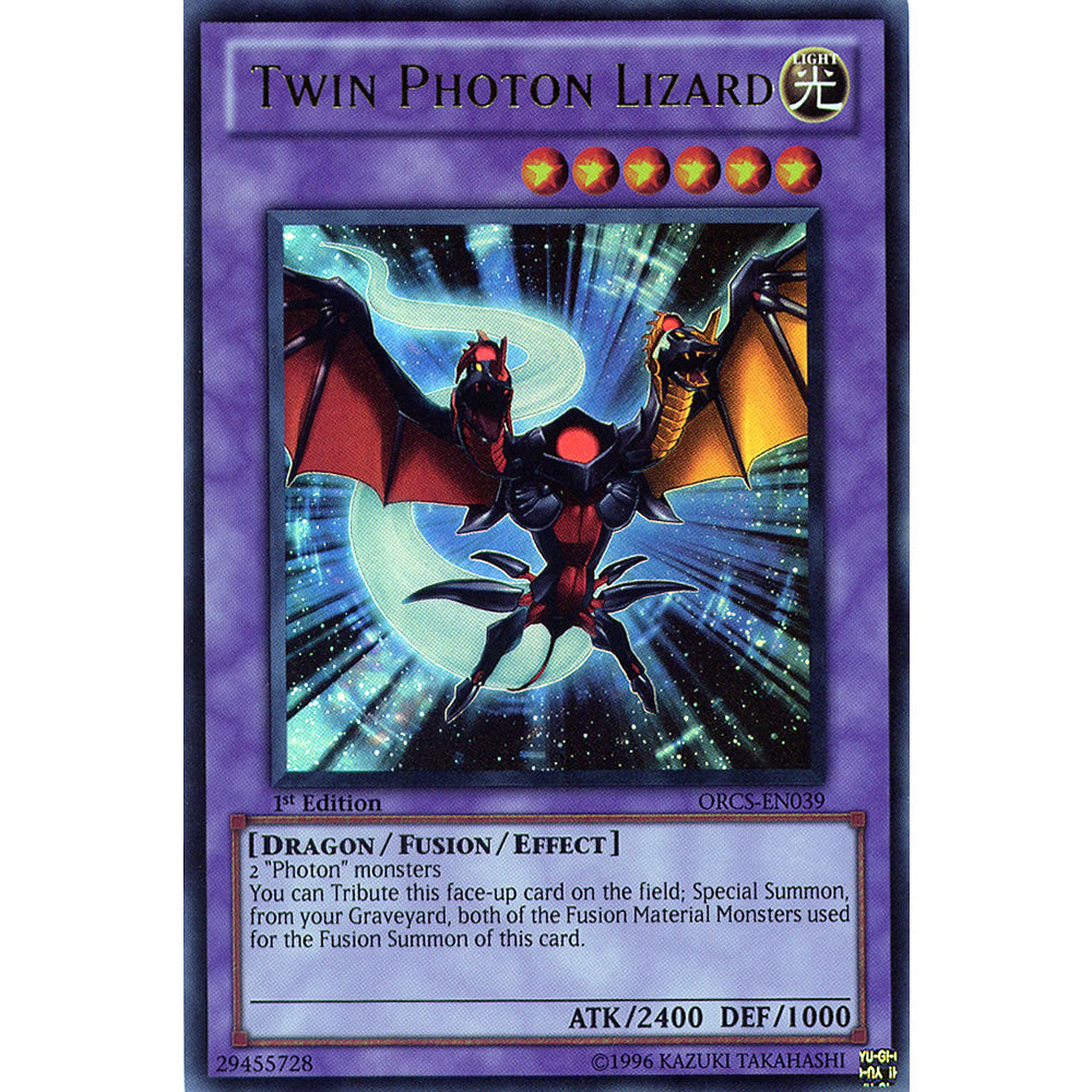 Twin Photon Lizard ORCS-EN039 Yu-Gi-Oh! Card from the Order of Chaos Set