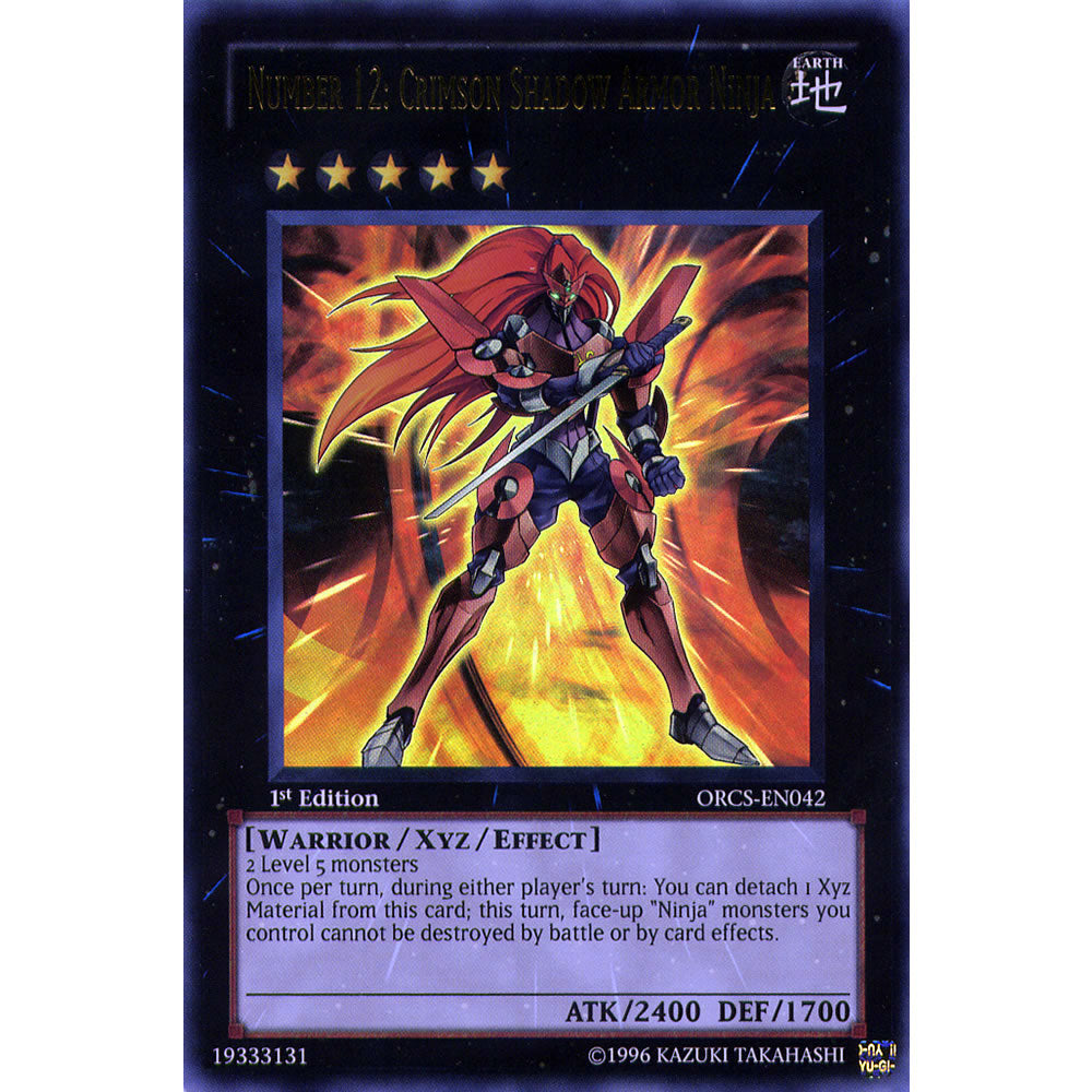 Number 12: Crimson Shadow Armor Ninja ORCS-EN042 Yu-Gi-Oh! Card from the Order of Chaos Set