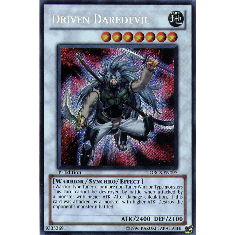 Driven Daredevil ORCS-EN097 Yu-Gi-Oh! Card from the Order of Chaos Set
