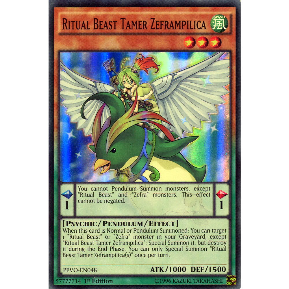 Ritual Beast Tamer Zeframpilica PEVO-EN048 Yu-Gi-Oh! Card from the Pendulum Evolution Set