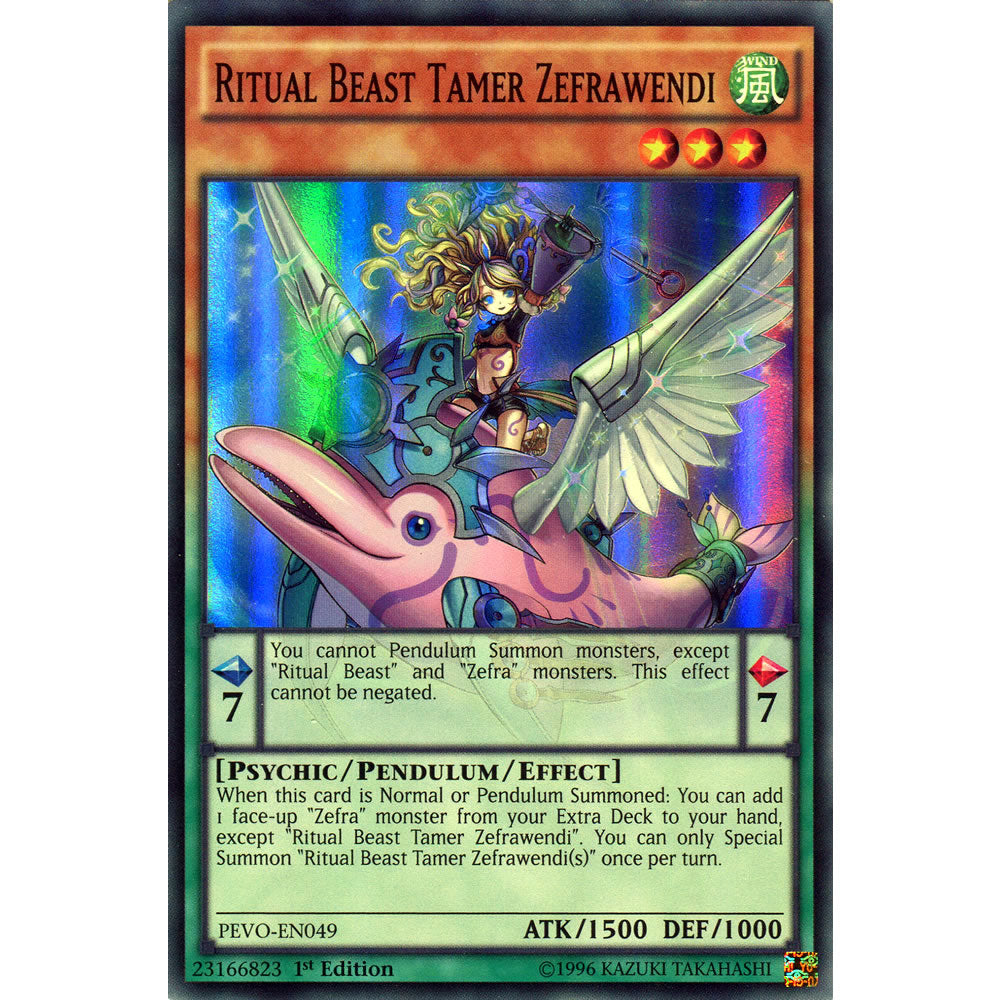 Ritual Beast Tamer Zefrawendi PEVO-EN049 Yu-Gi-Oh! Card from the Pendulum Evolution Set