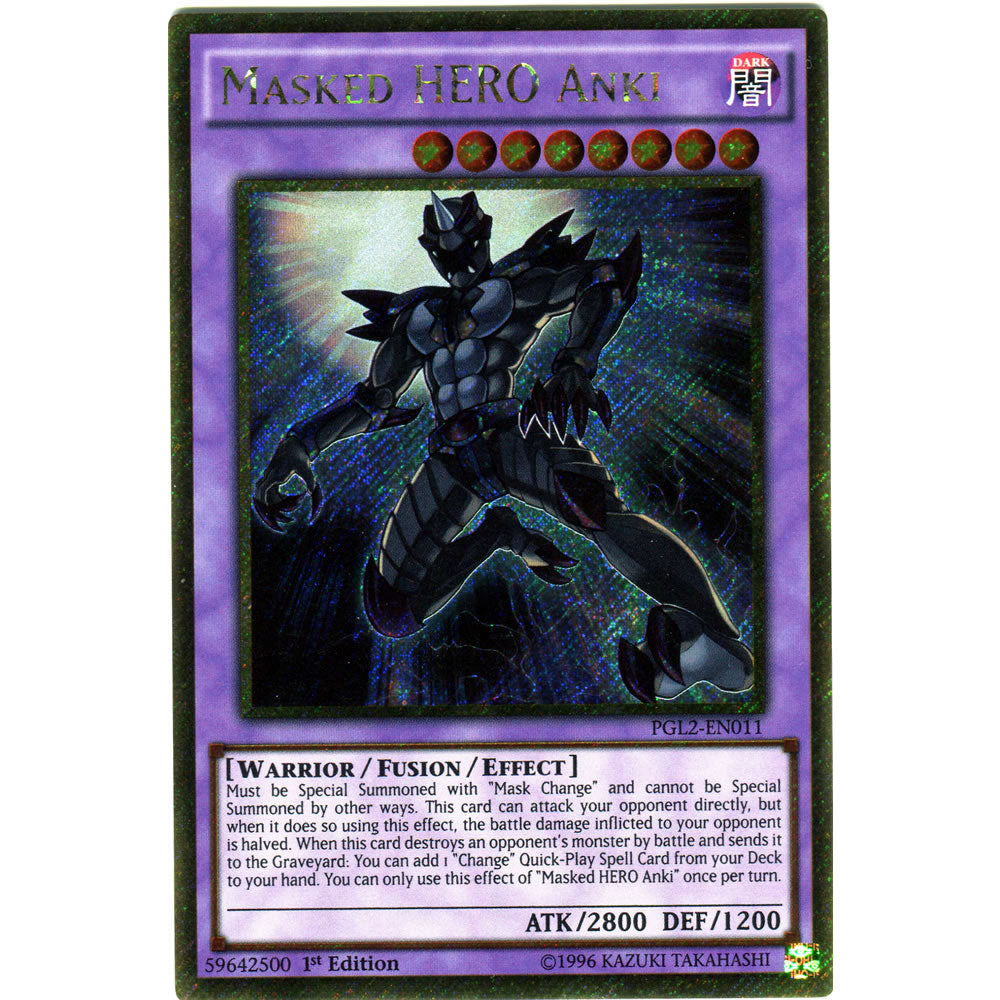 Masked HERO Anki PGL2-EN011 Yu-Gi-Oh! Card from the Premium Gold: Return of the Bling Set