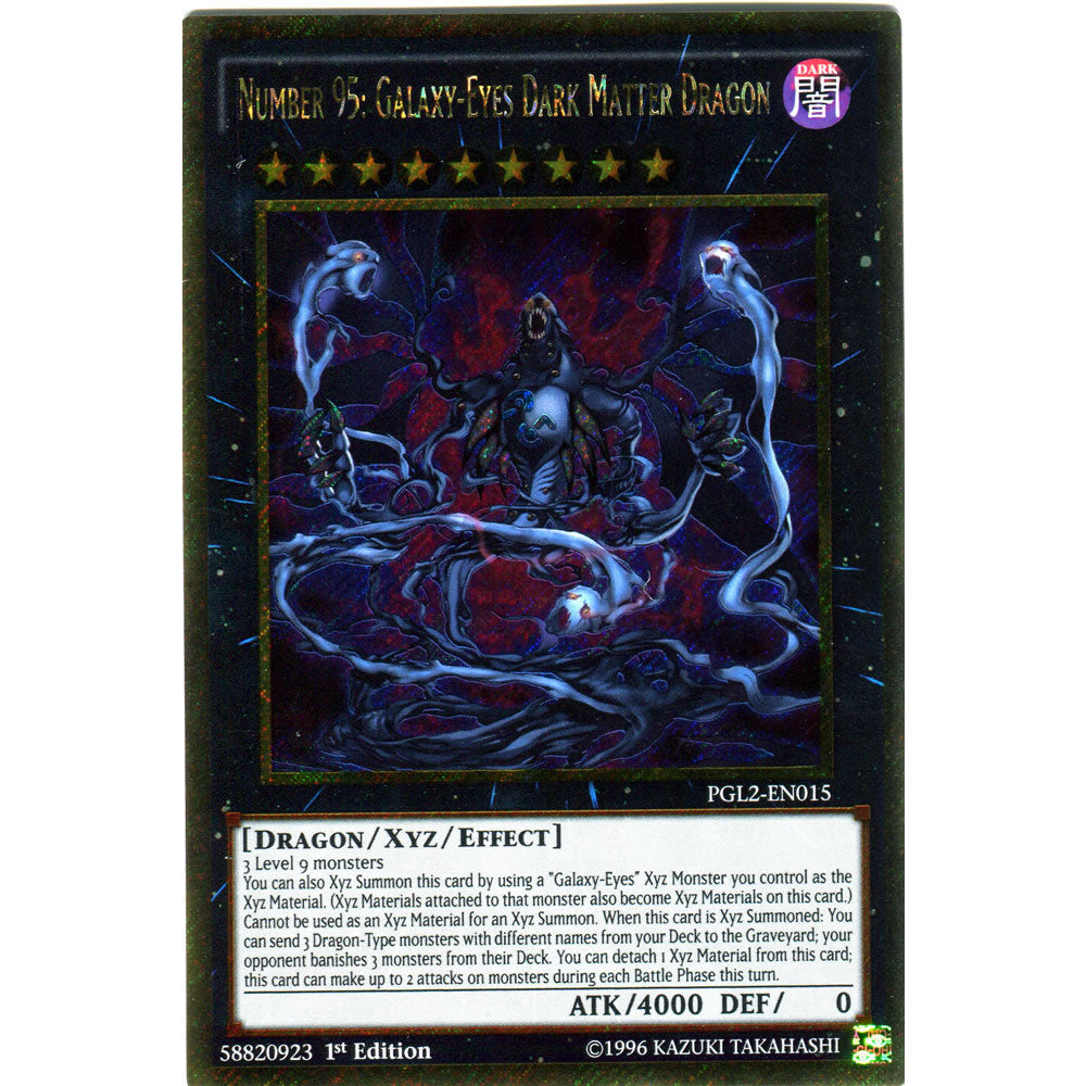 Number 95: Galaxy-Eyes Dark Matter Dragon PGL2-EN015 Yu-Gi-Oh! Card from the Premium Gold: Return of the Bling Set