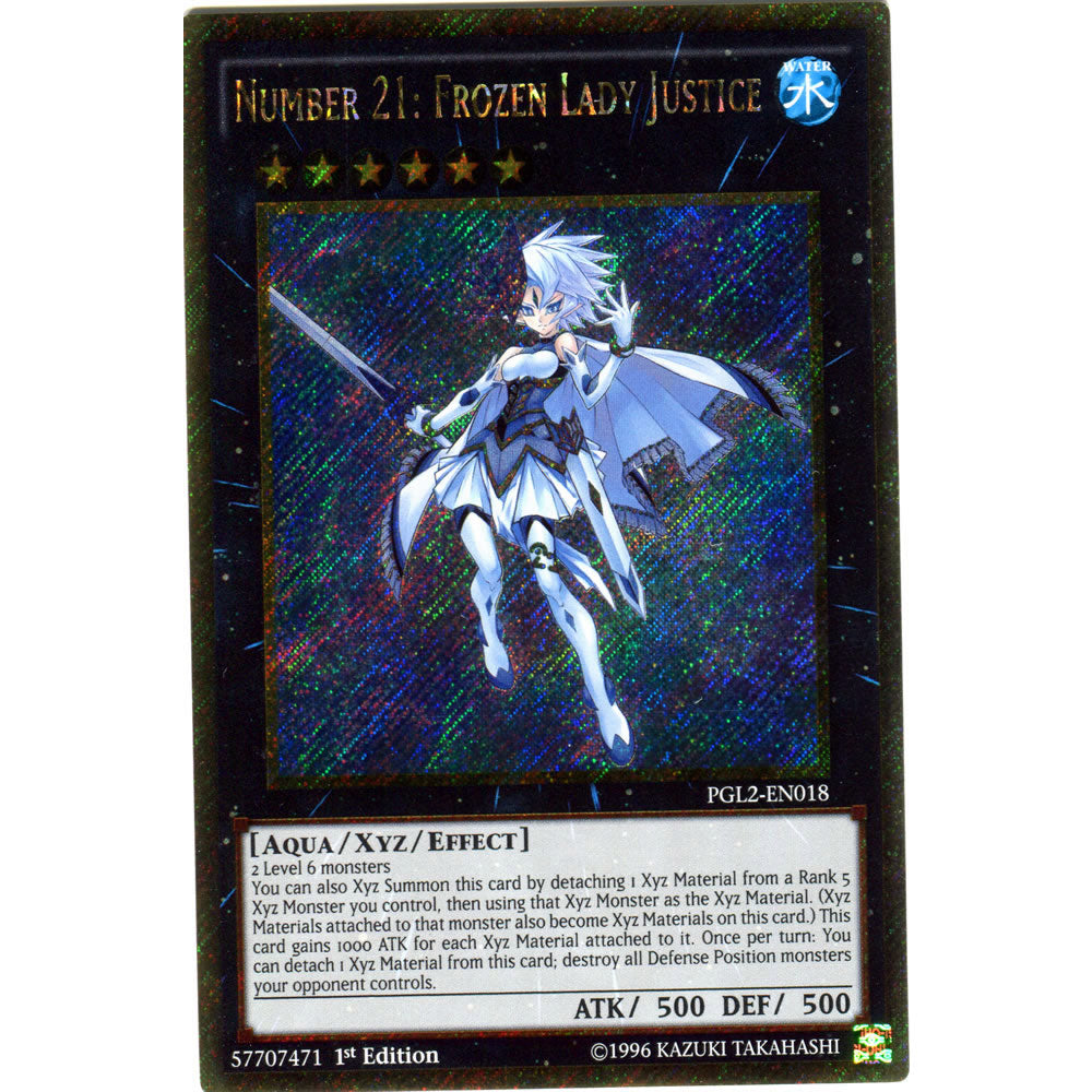 Number 21: Frozen Lady Justice PGL2-EN018 Yu-Gi-Oh! Card from the Premium Gold: Return of the Bling Set