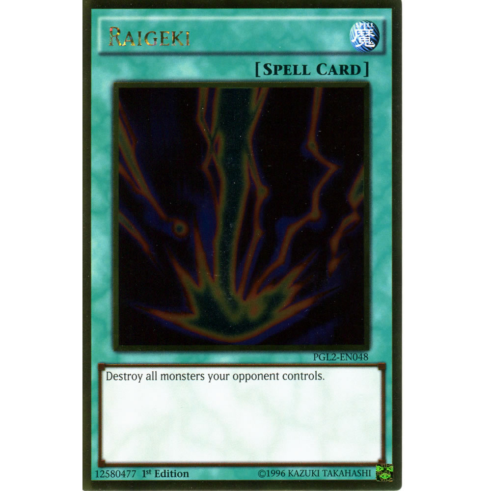 Raigeki PGL2-EN048 Yu-Gi-Oh! Card from the Premium Gold: Return of the Bling Set