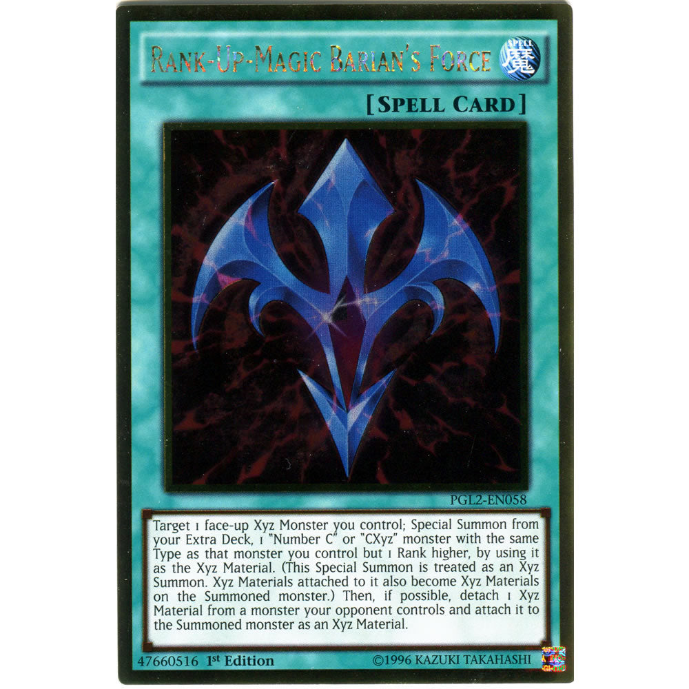 Rank-Up-Magic Barian's Force PGL2-EN058 Yu-Gi-Oh! Card from the Premium Gold: Return of the Bling Set