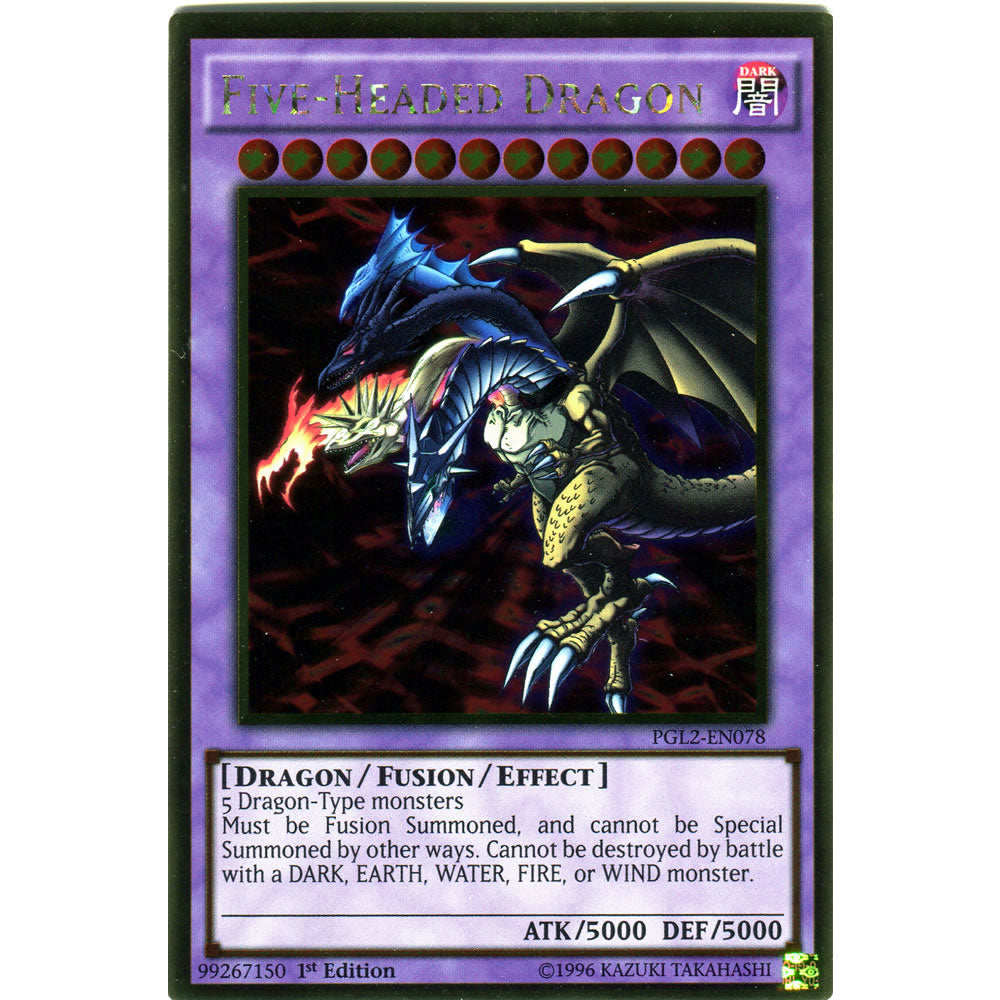 Five-Headed Dragon PGL2-EN078 Yu-Gi-Oh! Card from the Premium Gold: Return of the Bling Set