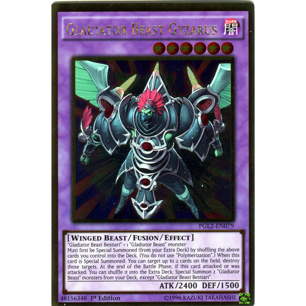 Gladiator Beast Gyzarus PGL2-EN079 Yu-Gi-Oh! Card from the Premium Gold: Return of the Bling Set