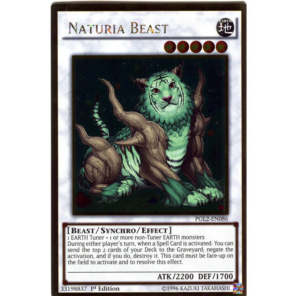 Naturia Beast PGL2-EN086 Yu-Gi-Oh! Card from the Premium Gold: Return of the Bling Set