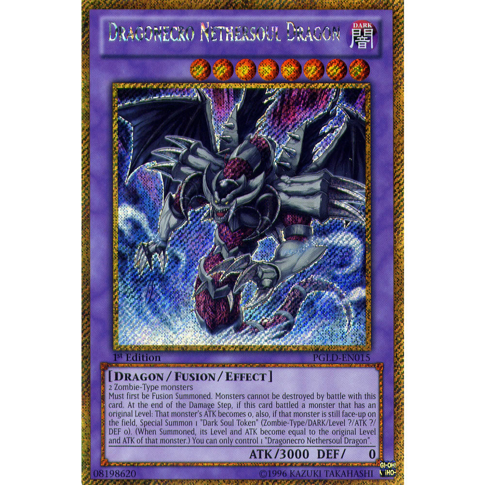 Dragonecro Nethersoul Dragon PGLD-EN015 Yu-Gi-Oh! Card from the Premium Gold Set