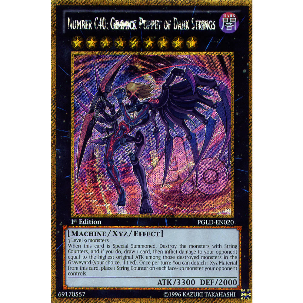 Number C40: Gimmick Puppet of Dark Strings PGLD-EN020 Yu-Gi-Oh! Card from the Premium Gold Set