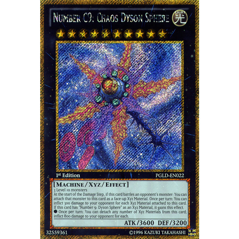 Number C9: Chaos Dyson Sphere PGLD-EN022 Yu-Gi-Oh! Card from the Premium Gold Set
