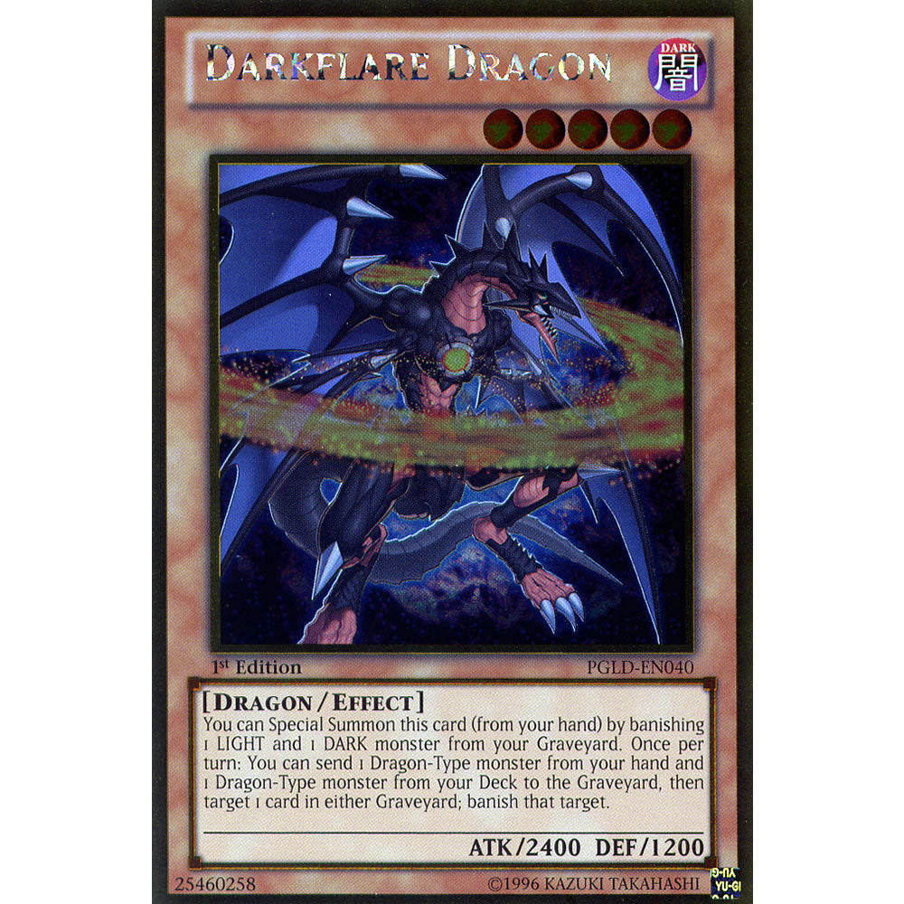 Darkflare Dragon PGLD-EN040 Yu-Gi-Oh! Card from the Premium Gold Set