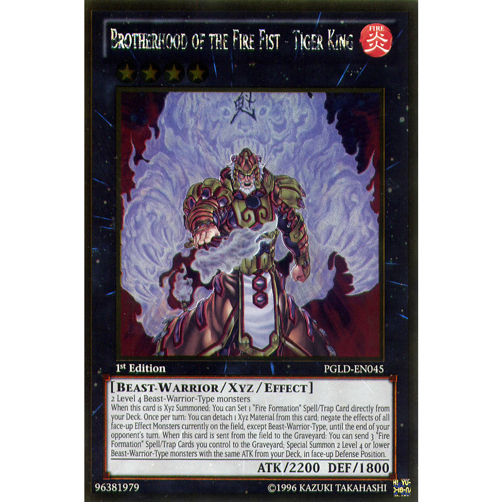 Brotherhood of the Fire Fist - Tiger King PGLD-EN045 Yu-Gi-Oh! Card from the Premium Gold Set