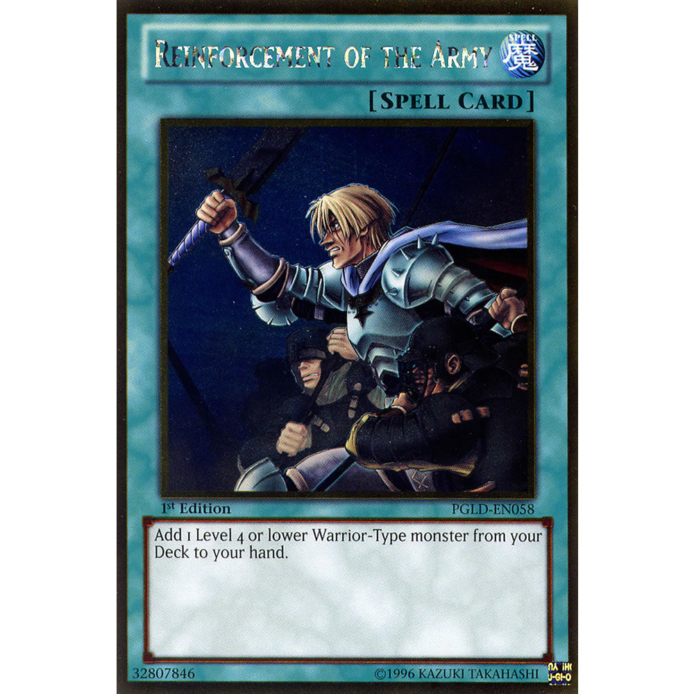 Reinforcement of the Army PGLD-EN058 Yu-Gi-Oh! Card from the Premium Gold Set