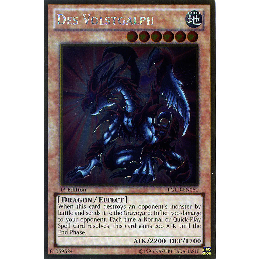 Des Volstgalph PGLD-EN061 Yu-Gi-Oh! Card from the Premium Gold Set