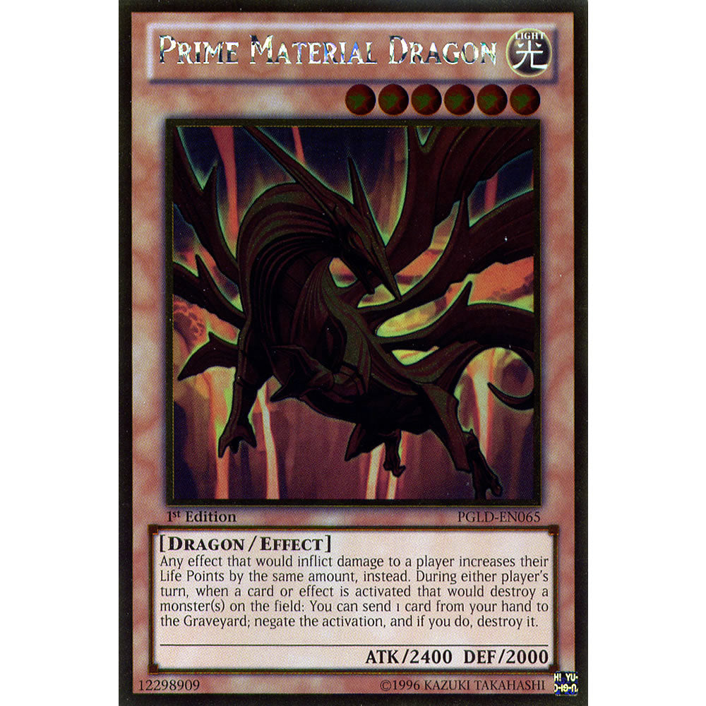 Prime Material Dragon PGLD-EN065 Yu-Gi-Oh! Card from the Premium Gold Set