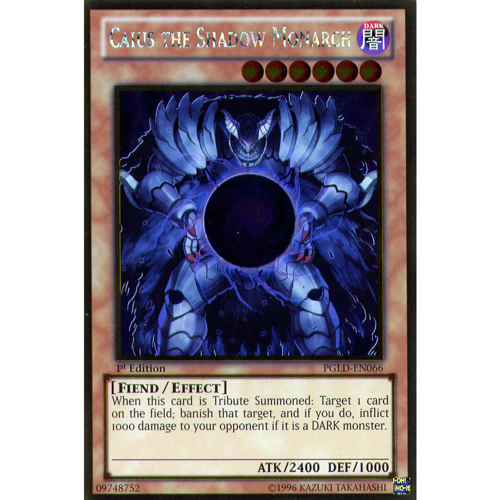 Caius the Shadow Monarch PGLD-EN066 Yu-Gi-Oh! Card from the Premium Gold Set