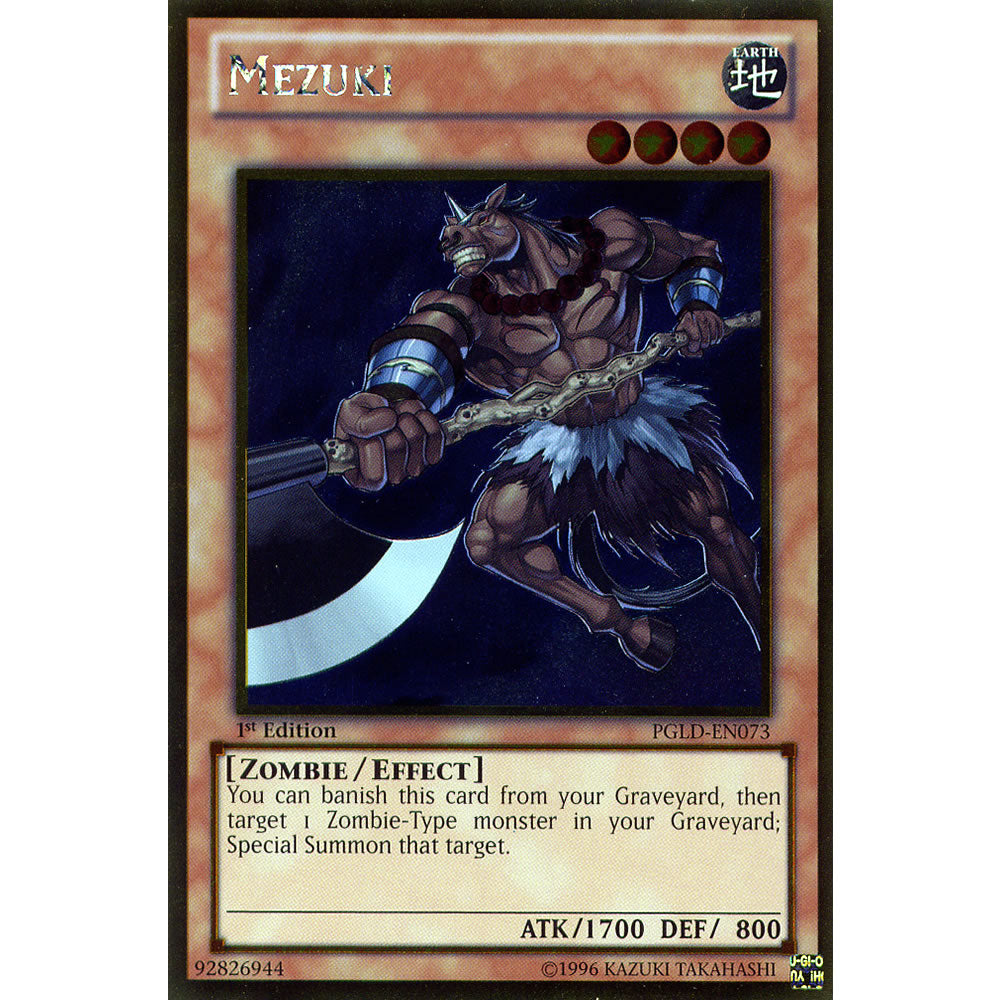 Mezuki PGLD-EN073 Yu-Gi-Oh! Card from the Premium Gold Set