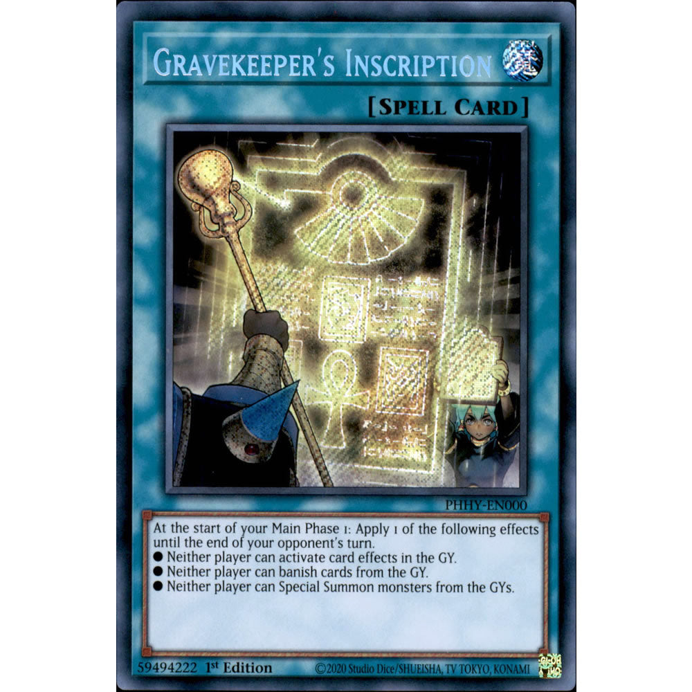 Gravekeeper's Inscription PHHY-EN000 Yu-Gi-Oh! Card from the Photon Hypernova Set