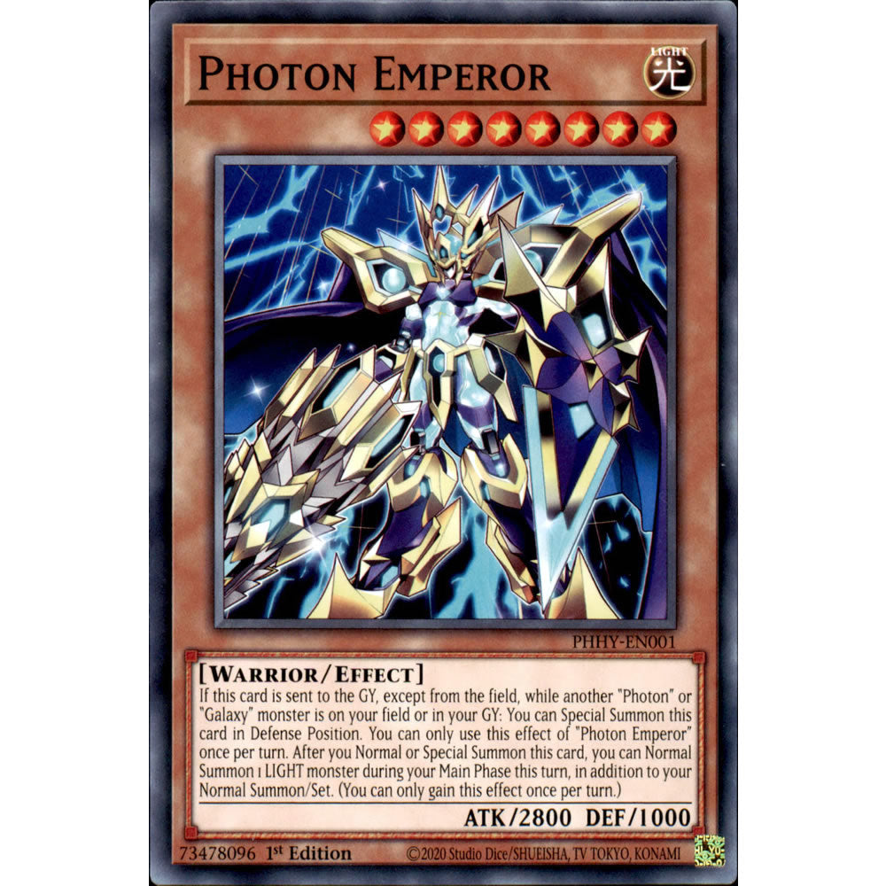 Photon Emperor PHHY-EN001 Yu-Gi-Oh! Card from the Photon Hypernova Set