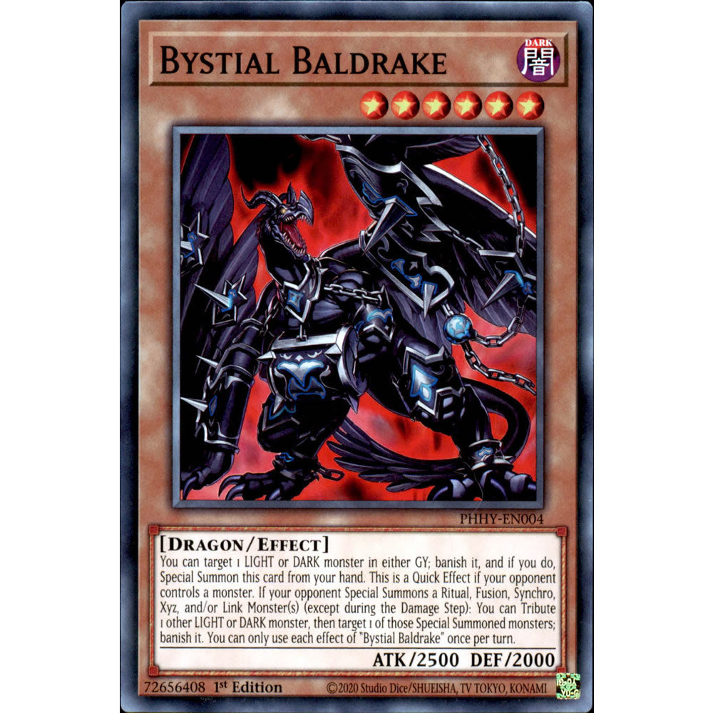 Bystial Baldrake PHHY-EN004 Yu-Gi-Oh! Card from the Photon Hypernova Set