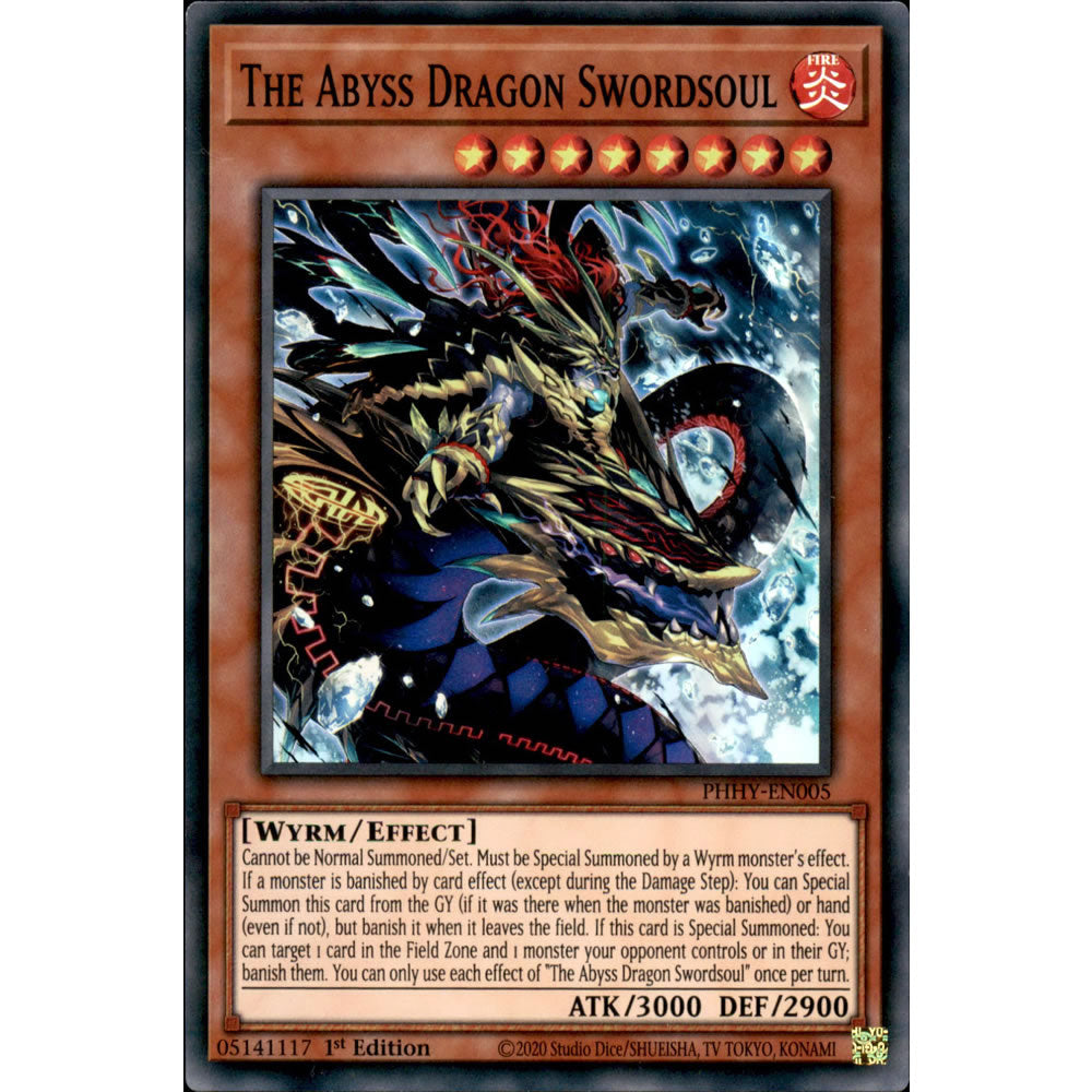 The Abyss Dragon Swordsoul PHHY-EN005 Yu-Gi-Oh! Card from the Photon Hypernova Set