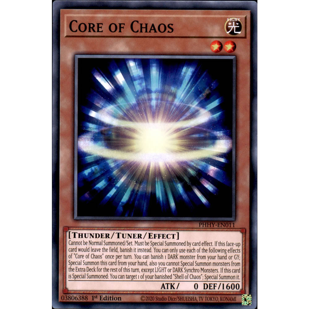 Core of Chaos PHHY-EN011 Yu-Gi-Oh! Card from the Photon Hypernova Set