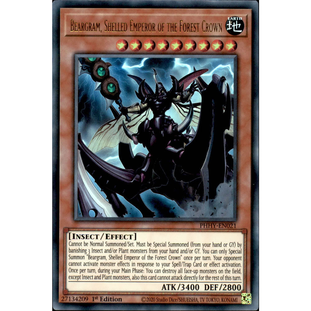 Beargram, Shelled Emperor of the Forest Crown PHHY-EN021 Yu-Gi-Oh! Card from the Photon Hypernova Set