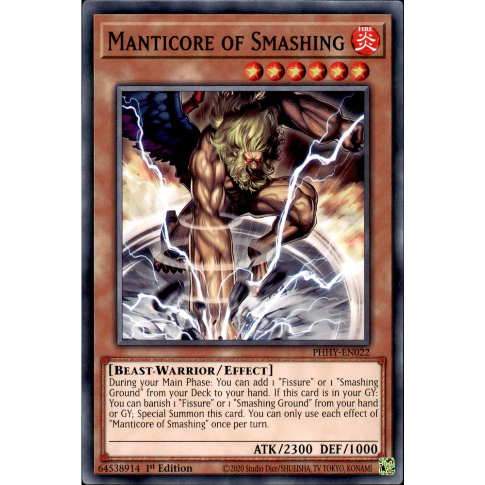 Manticore of Smashing PHHY-EN022 Yu-Gi-Oh! Card from the Photon Hypernova Set