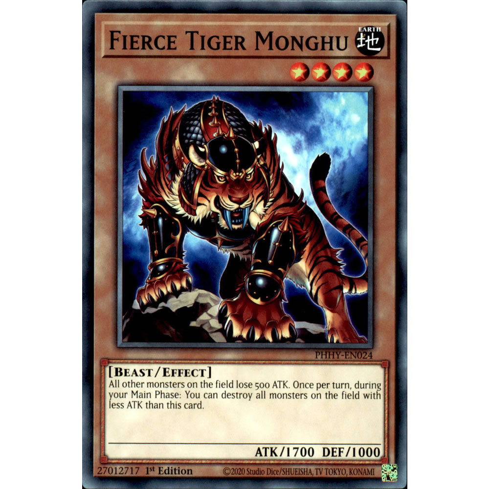 Fierce Tiger Monghu PHHY-EN024 Yu-Gi-Oh! Card from the Photon Hypernova Set