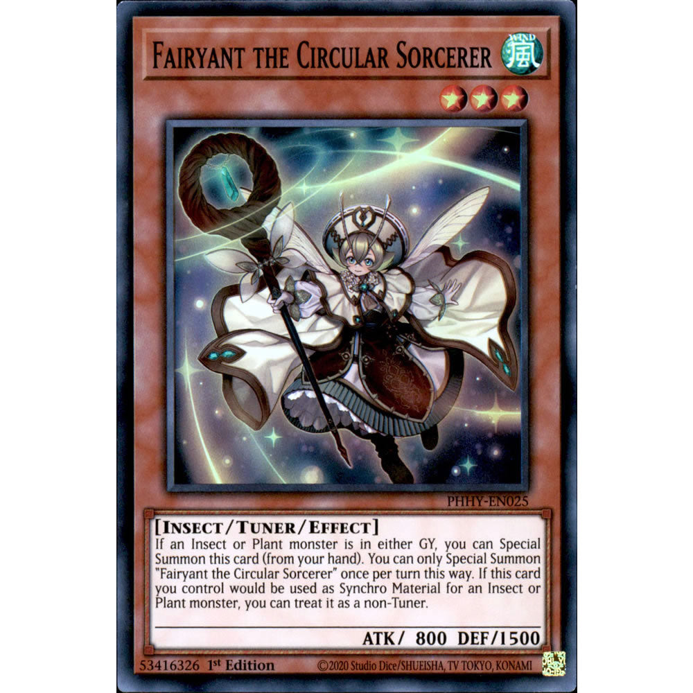 Fairyant the Circular Sorcerer PHHY-EN025 Yu-Gi-Oh! Card from the Photon Hypernova Set