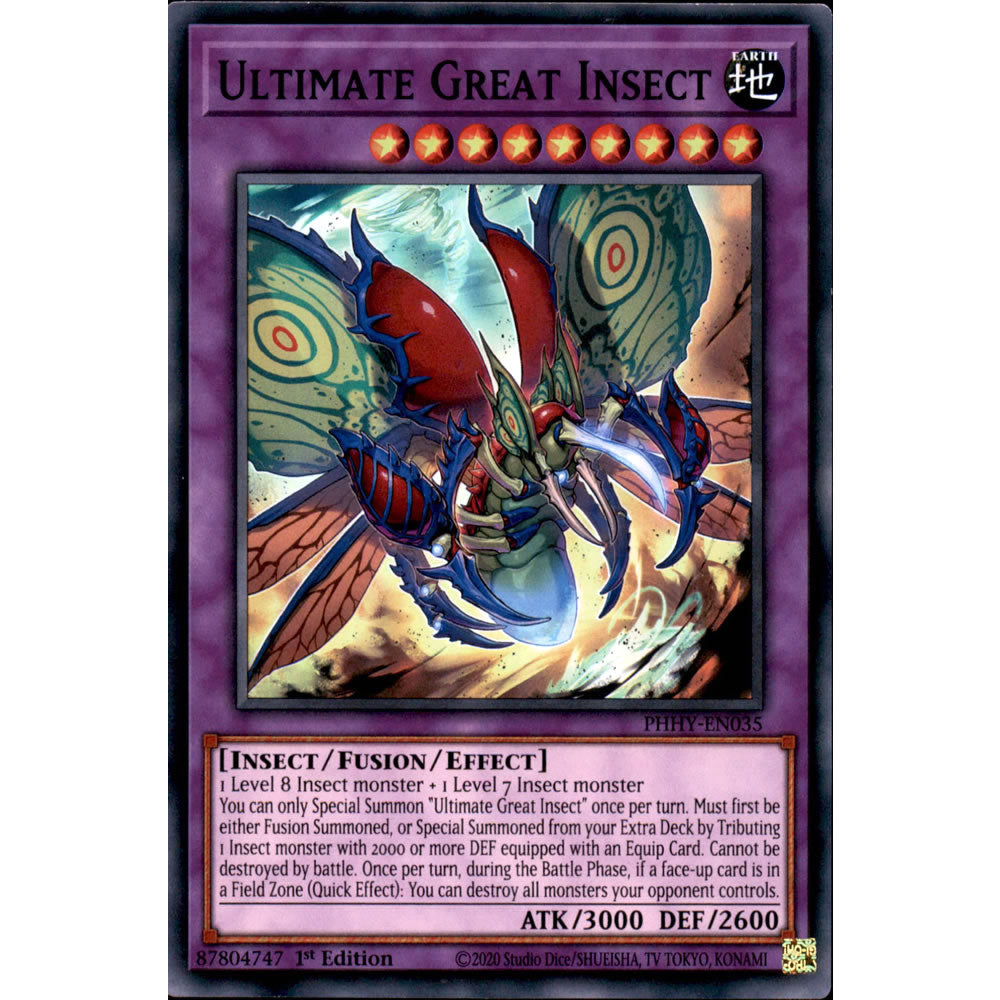 Ultimate Great Insect PHHY-EN035 Yu-Gi-Oh! Card from the Photon Hypernova Set