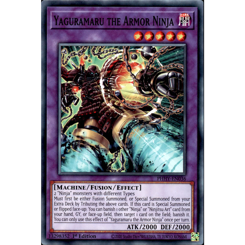 Yaguramaru the Armor Ninja PHHY-EN036 Yu-Gi-Oh! Card from the Photon Hypernova Set