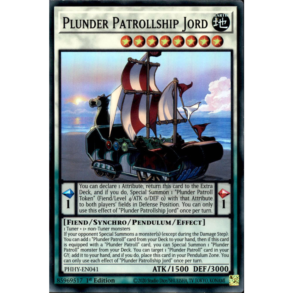 Plunder Patrollship Jord PHHY-EN041 Yu-Gi-Oh! Card from the Photon Hypernova Set