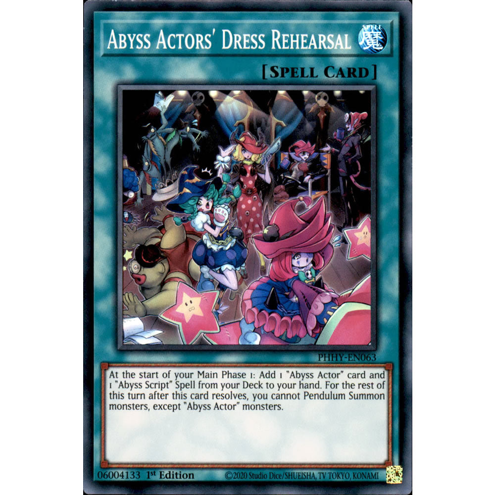 Abyss Actors' Dress Rehearsal PHHY-EN063 Yu-Gi-Oh! Card from the Photon Hypernova Set