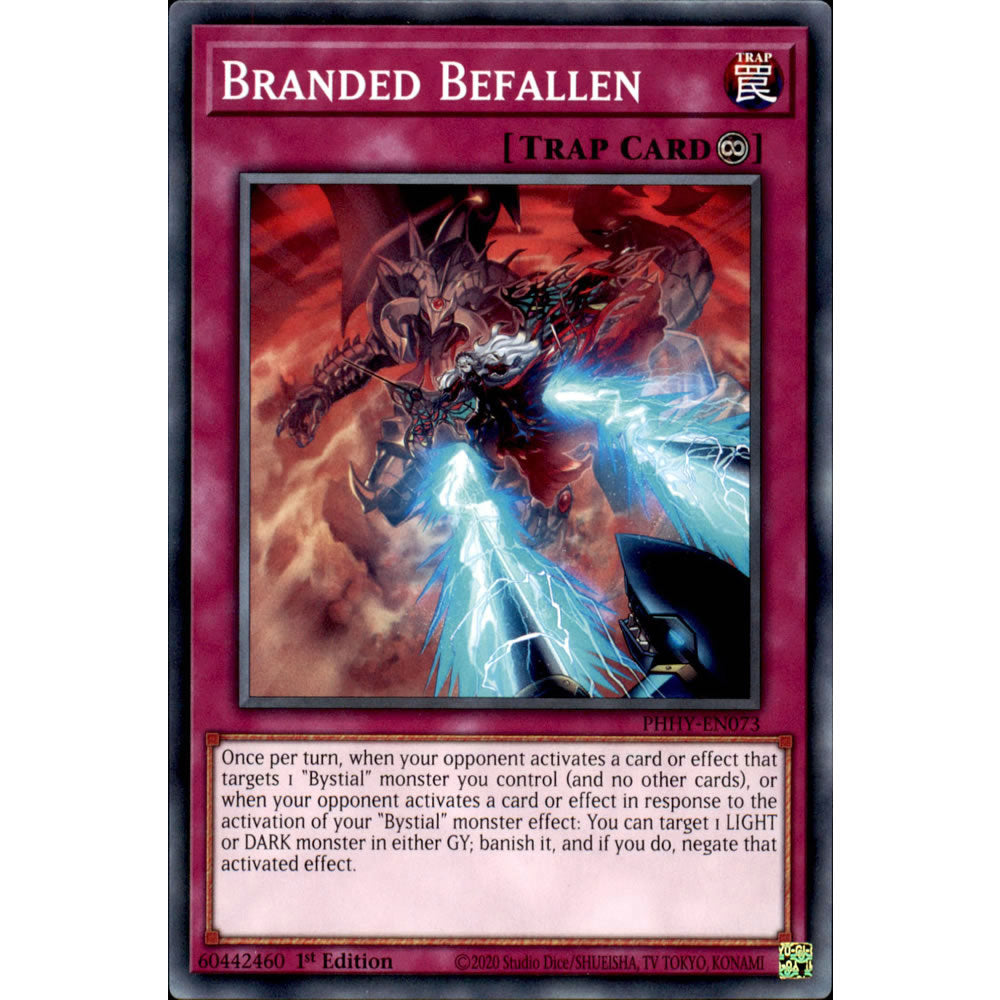 Branded Befallen PHHY-EN073 Yu-Gi-Oh! Card from the Photon Hypernova Set