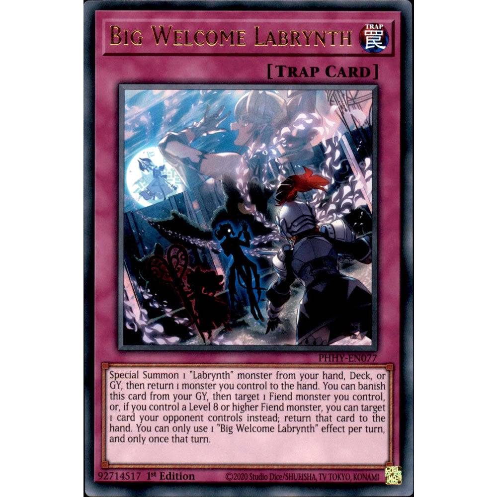 Big Welcome Labrynth PHHY-EN077 Yu-Gi-Oh! Card from the Photon Hypernova Set