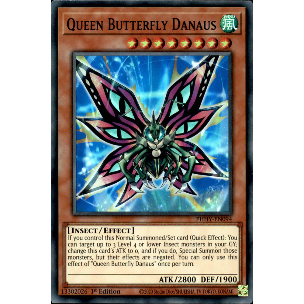 Queen Butterfly Danaus PHHY-EN094 Yu-Gi-Oh! Card from the Photon Hypernova Set