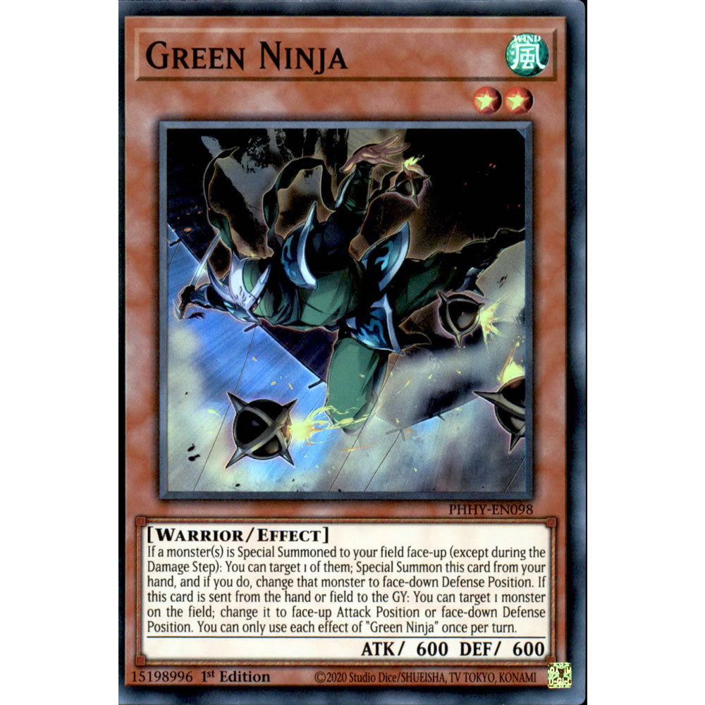 Green Ninja PHHY-EN098 Yu-Gi-Oh! Card from the Photon Hypernova Set