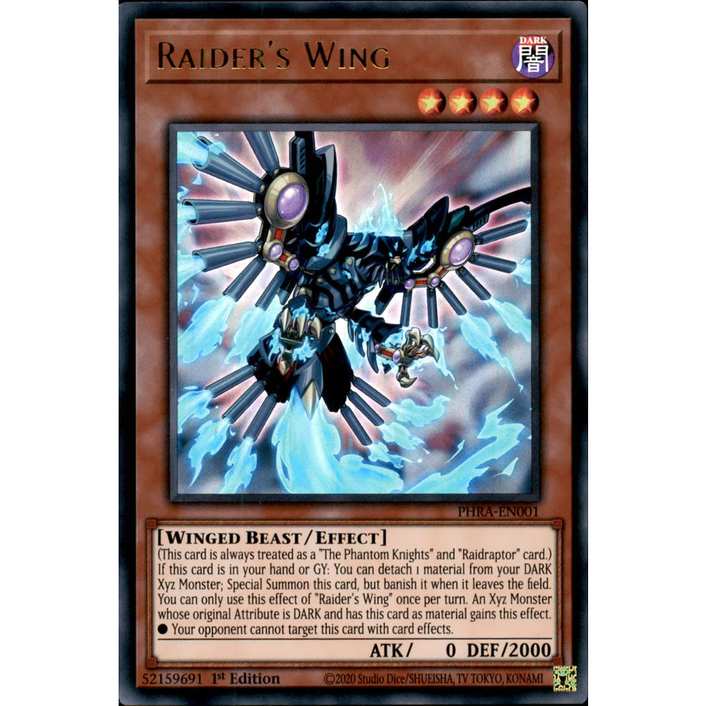 raiders wing yugioh card Raider's Wing PHRA-EN001 Yu-Gi-Oh! Card
