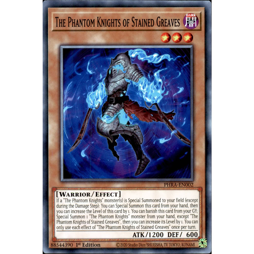 The Phantom Knights of Stained Greaves PHRA-EN002 Yu-Gi-Oh! Card from the Phantom Rage Set