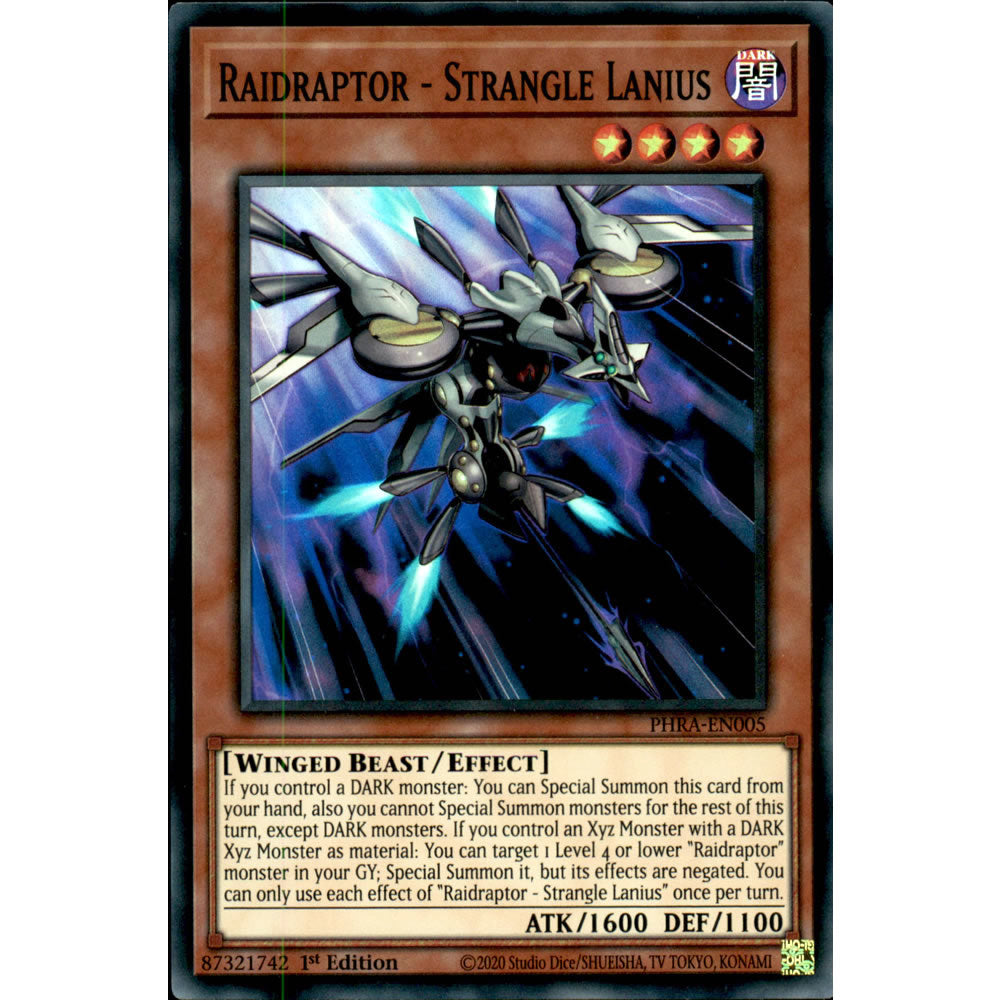 Raidraptor - Strangle Lanius PHRA-EN005 Yu-Gi-Oh! Card from the Phantom Rage Set