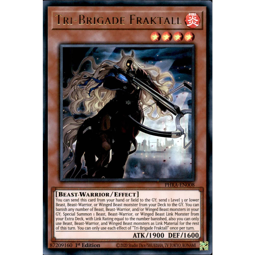 Tri-Brigade Fraktall PHRA-EN008 Yu-Gi-Oh! Card from the Phantom Rage Set