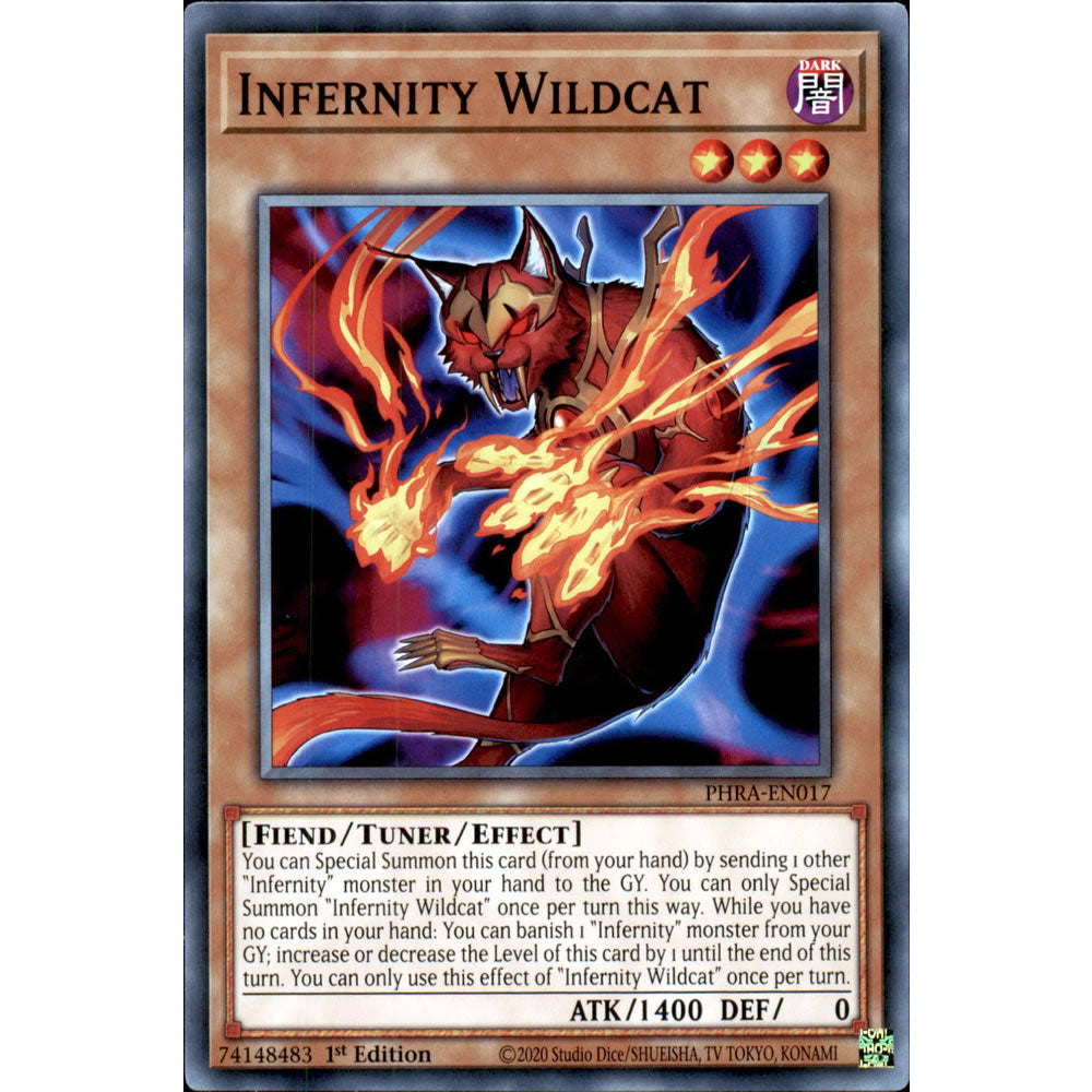 Infernity Wildcat PHRA-EN017 Yu-Gi-Oh! Card from the Phantom Rage Set