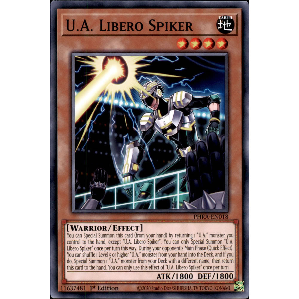 U.A. Libero Spiker PHRA-EN018 Yu-Gi-Oh! Card from the Phantom Rage Set