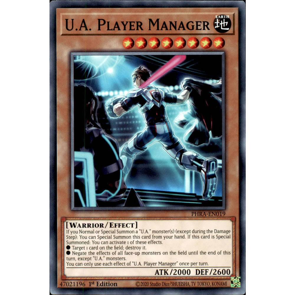 U.A. Player Manager PHRA-EN019 Yu-Gi-Oh! Card from the Phantom Rage Set