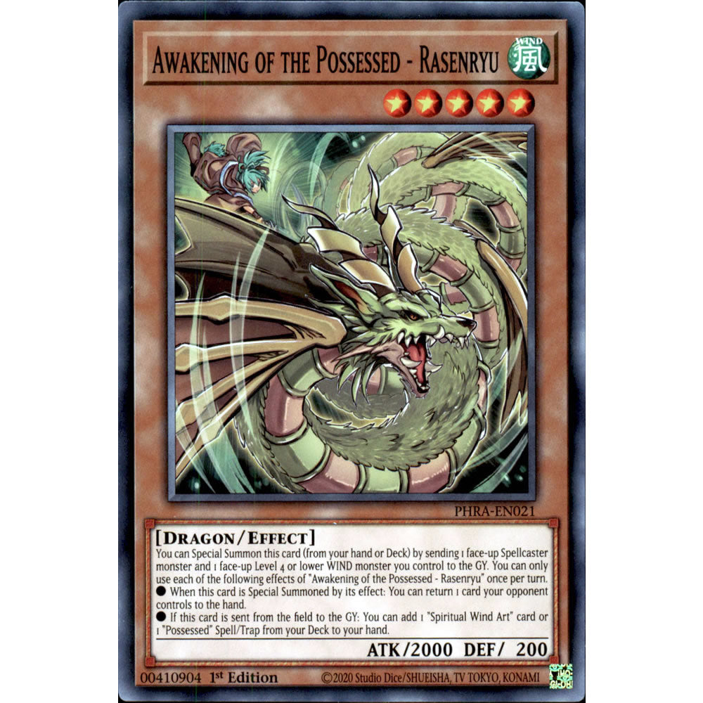 Awakening of the Possessed - Rasenryu PHRA-EN021 Yu-Gi-Oh! Card from the Phantom Rage Set