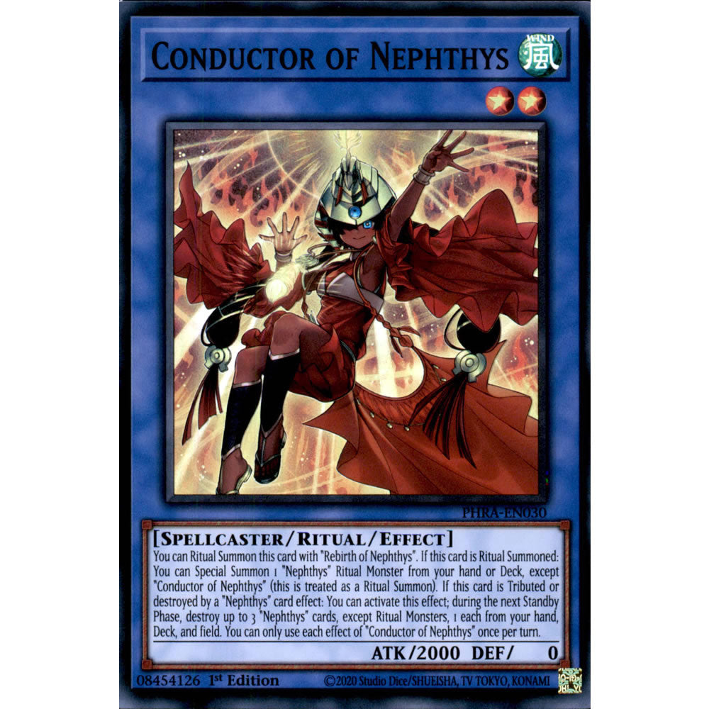 Conductor of Nephthys PHRA-EN030 Yu-Gi-Oh! Card from the Phantom Rage Set